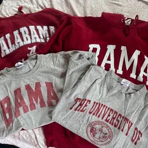 University Of Alabama sweatshirt and shirt bundle